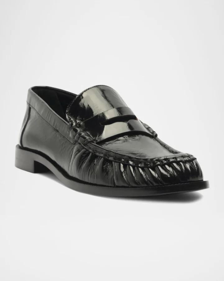 Tyche Shiny Leather Penny Loafers - Image 3