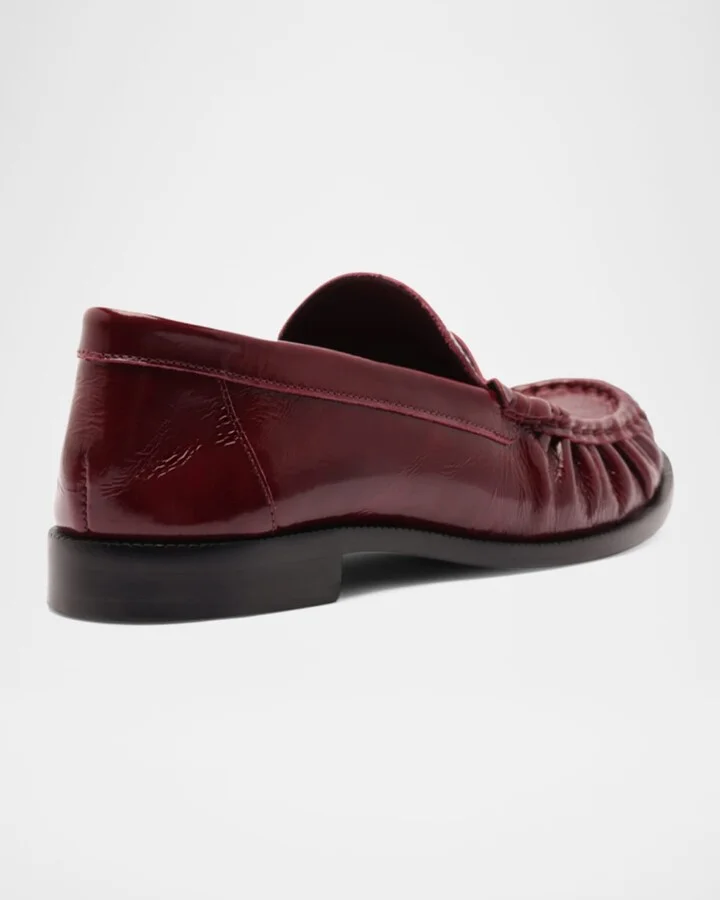 Tyche Shiny Leather Penny Loafers - Image 3