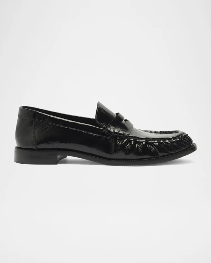 Tyche Shiny Leather Penny Loafers