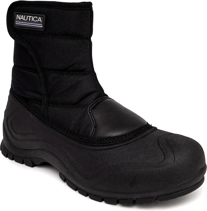 TYEE Mens Laceless Manmade Winter & Snow Boots