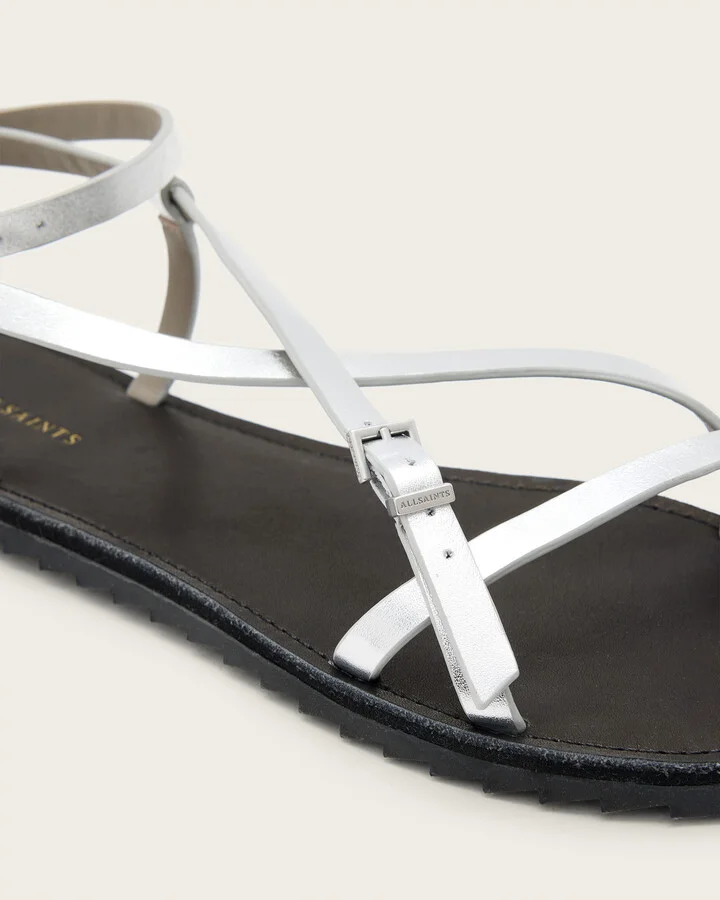 Tyla Metallic Leather Sandals - Image 5
