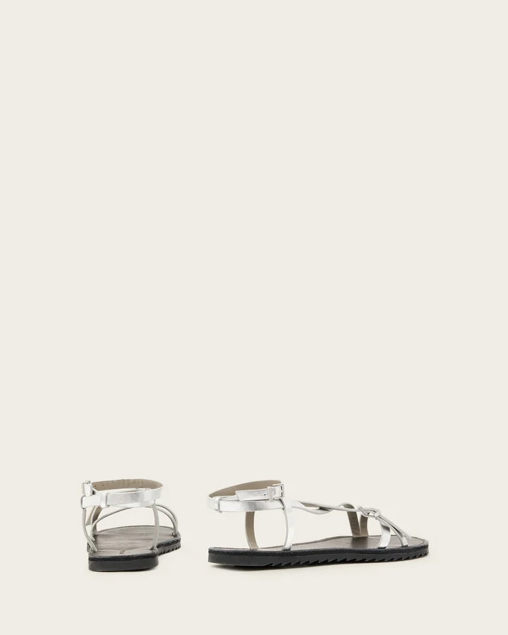 Tyla Metallic Leather Sandals - Image 6
