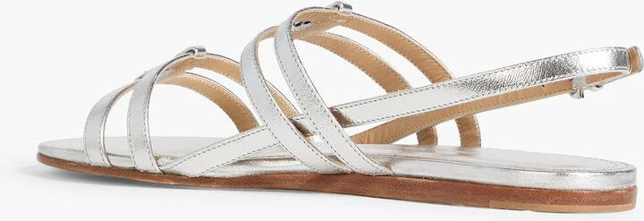 Typa metallic leather slingback sandals - Image 3