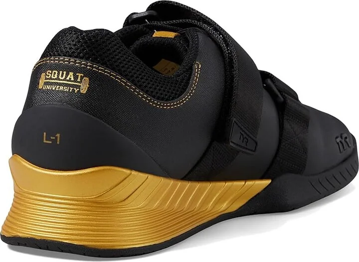 TYR L-1 Lifter Men's Shoes Black/Gold - Squat University : 5 M, Leather/Textile - Image 4