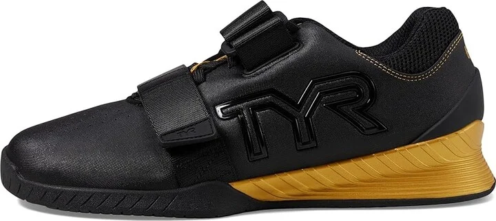 TYR L-1 Lifter Men's Shoes Black/Gold - Squat University : 5 M, Leather/Textile - Image 6