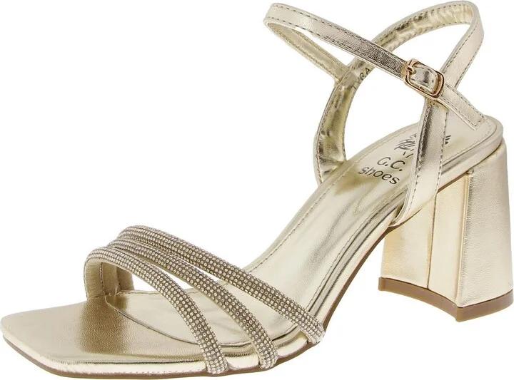 Tyra Womens Faux Leather Dressy Block Heel