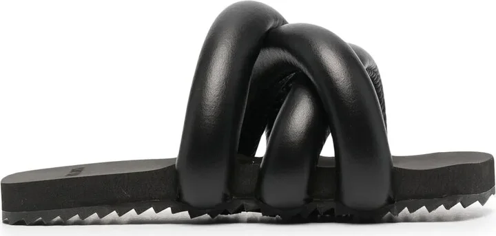 Tyre crossover-strap sandals