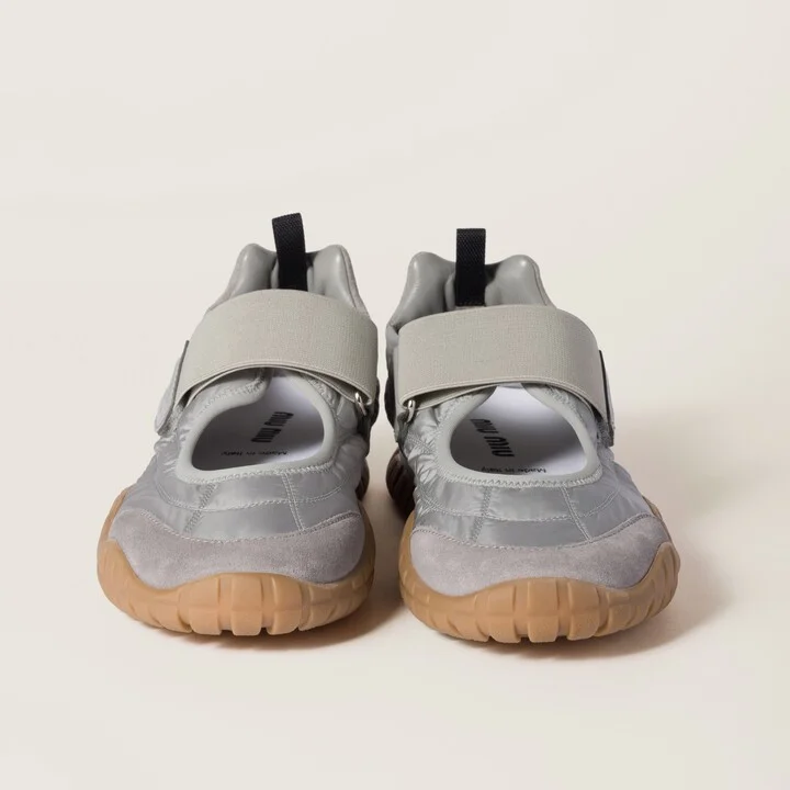 Tyre technical fabric and suede ballerinas - Image 4
