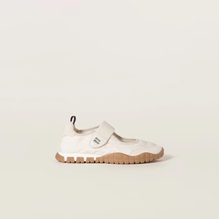 Tyre technical fabric and suede ballerinas - Image 2
