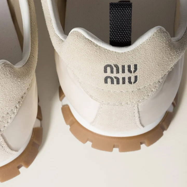 Tyre technical fabric and suede sneakers - Image 3