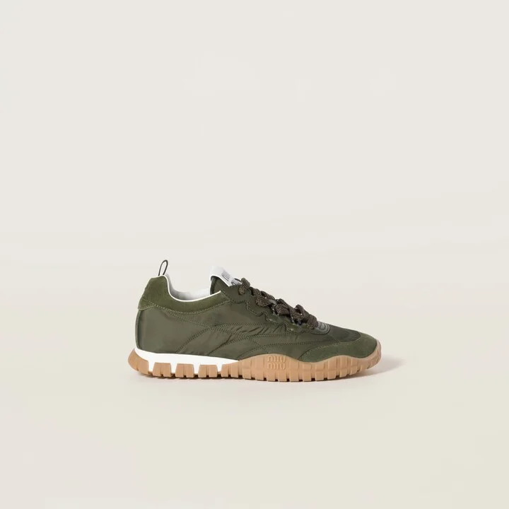 Tyre technical fabric and suede sneakers - Image 2