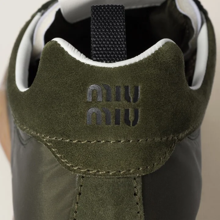 Tyre technical fabric and suede sneakers - Image 3