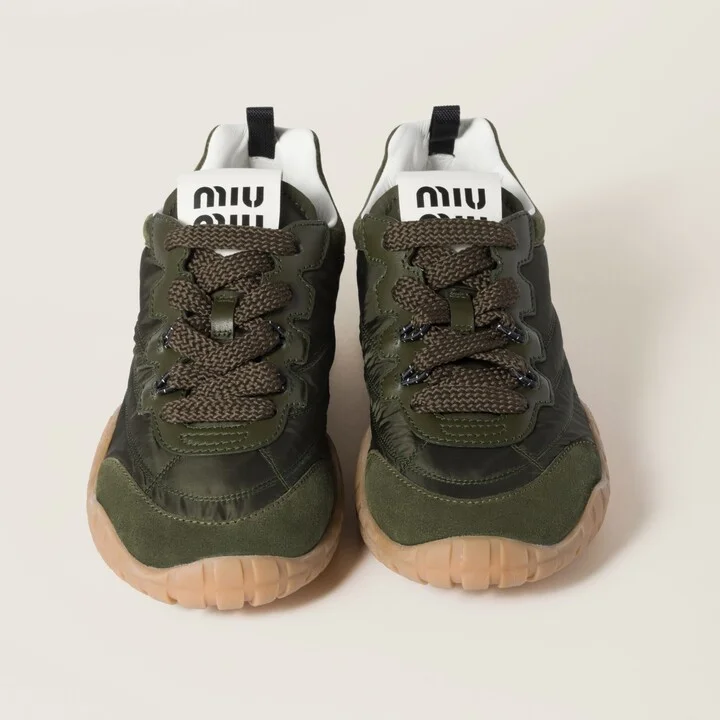 Tyre technical fabric and suede sneakers - Image 4