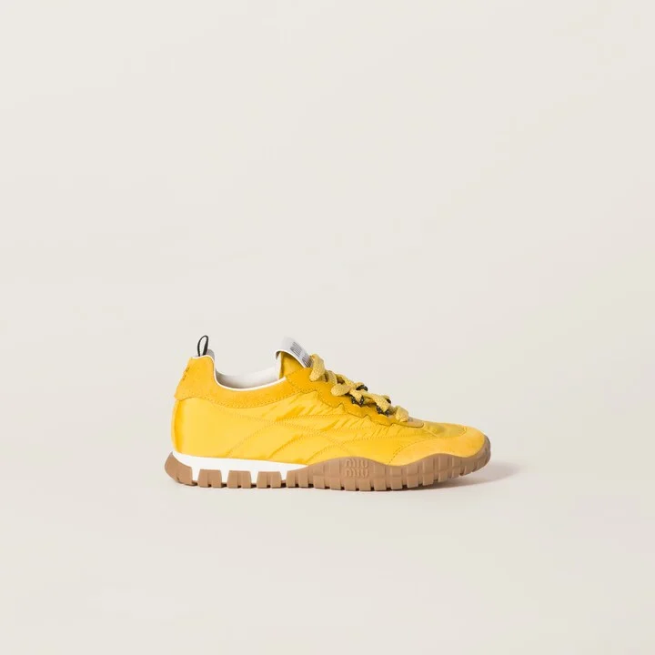 Tyre technical fabric and suede sneakers - Image 2