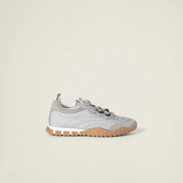 Tyre technical fabric and suede sneakers - Image 2