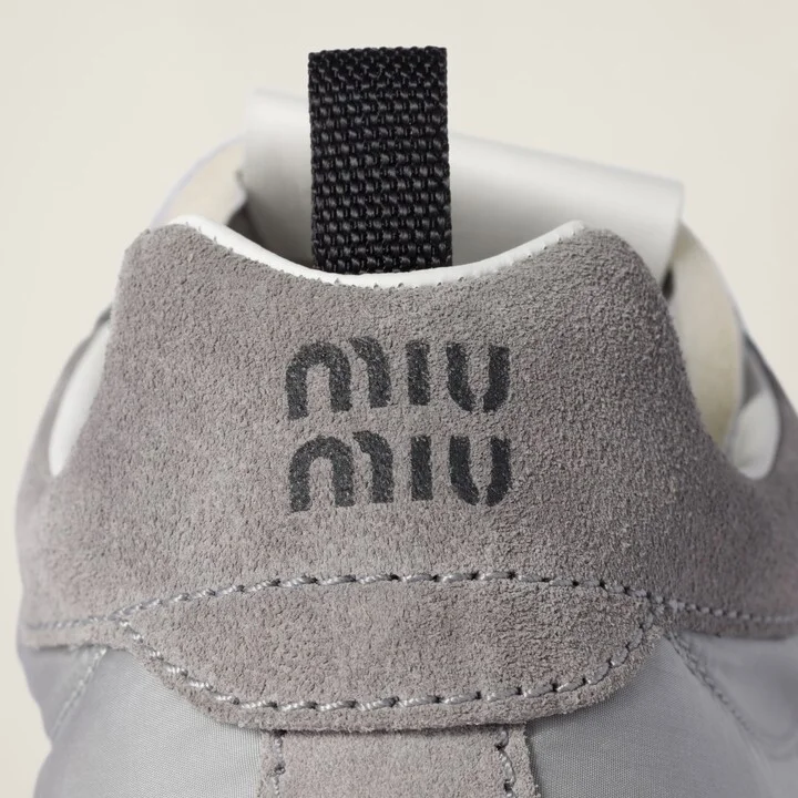Tyre technical fabric and suede sneakers - Image 3