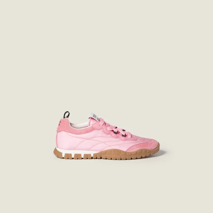 Tyre technical fabric and suede sneakers - Image 2