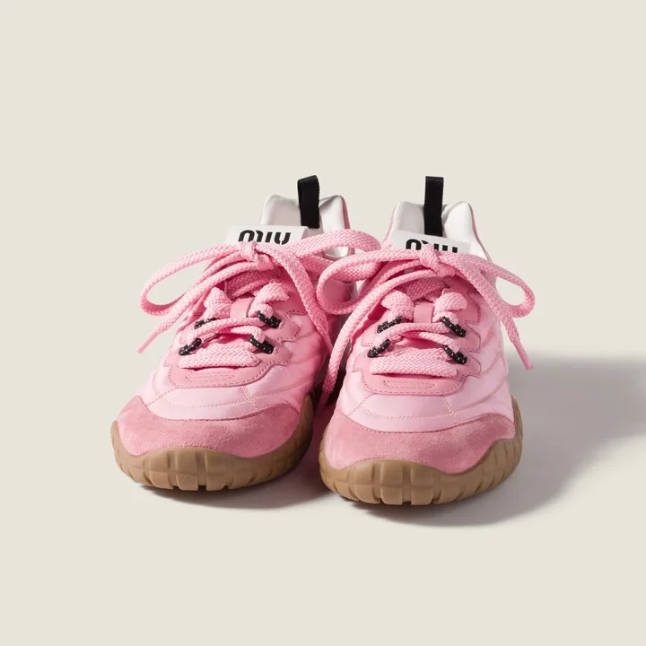 Tyre technical fabric and suede sneakers - Image 4