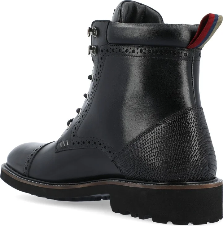 Tyrus Leather Cap Toe Combat Boot - Image 2