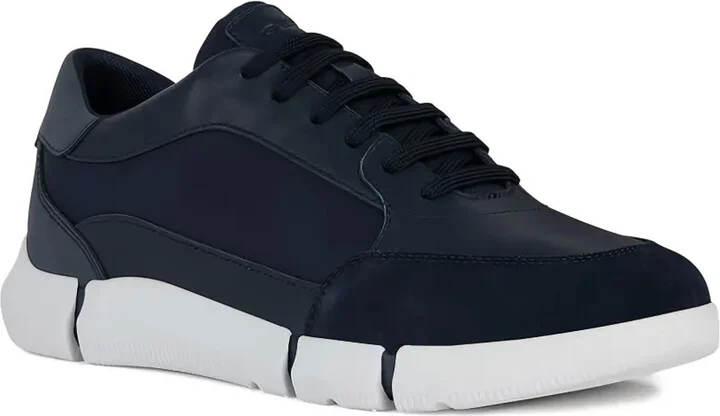 U Adacter A leather suede panel trainers - Image 2