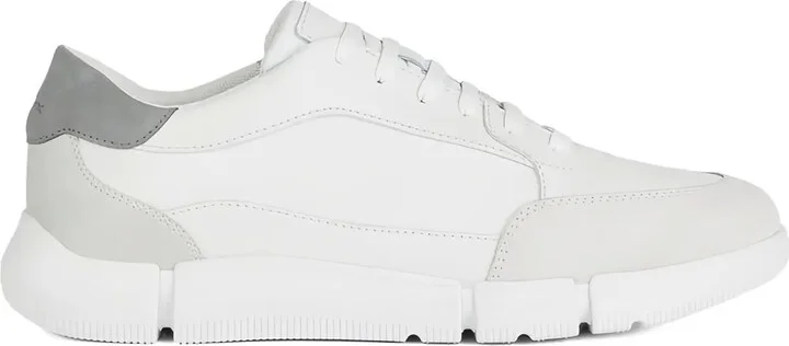 U Adacter leather suede panel trainers