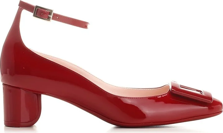 U Look Lacquered Ankle Strap Dec 45 Pumps Red