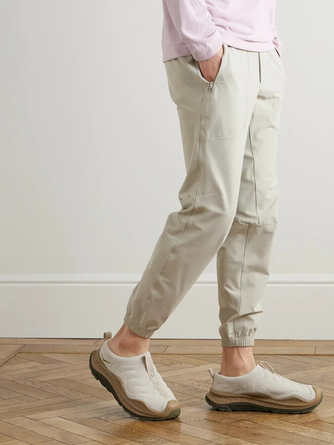 U Ora Primo TP Brushed Suede-Trimmed Nubuck Slip-On Sneakers - Image 2