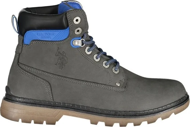 U. S. POLO ASSN. Elegant High Lace-Up Boots with Logo Men's Detail