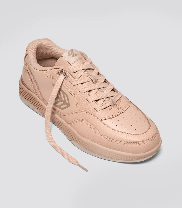 UBA Beige Leather Natural Logo Sneaker Women - Image 2