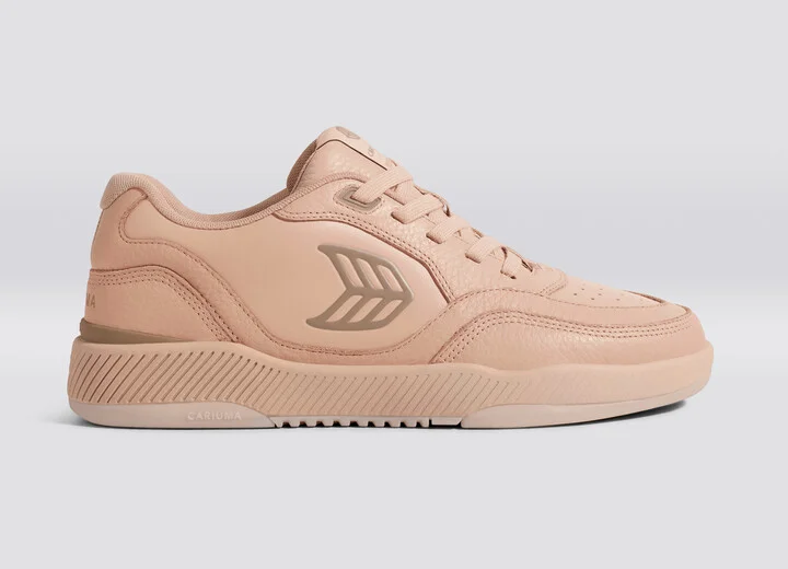 UBA Beige Leather Natural Logo Sneaker Women - Image 3