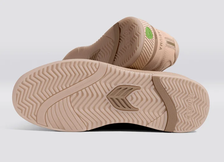 UBA Beige Leather Natural Logo Sneaker Women - Image 6