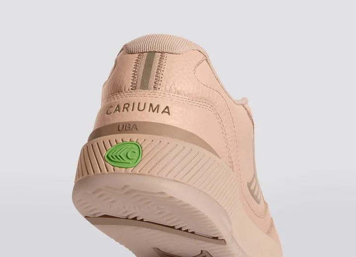 UBA Beige Leather Natural Logo Sneaker Women - Image 7