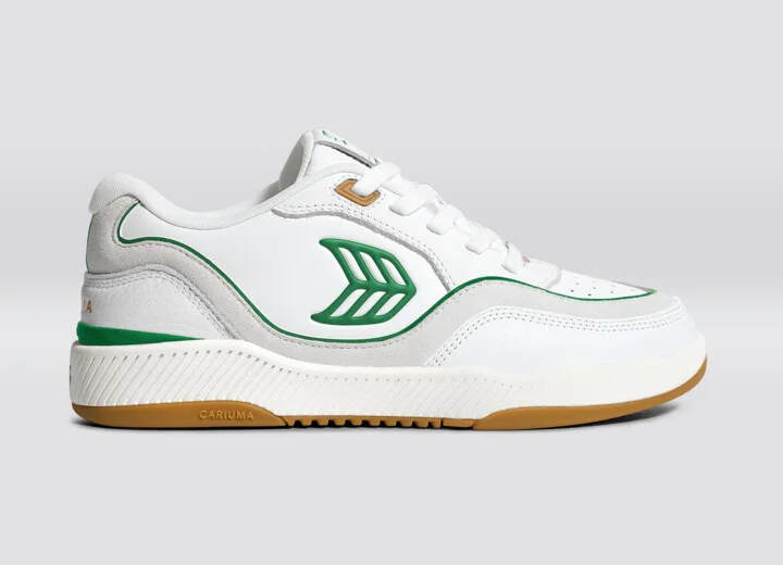 UBA Gum White Leather Green Logo Sneaker Women - Image 3