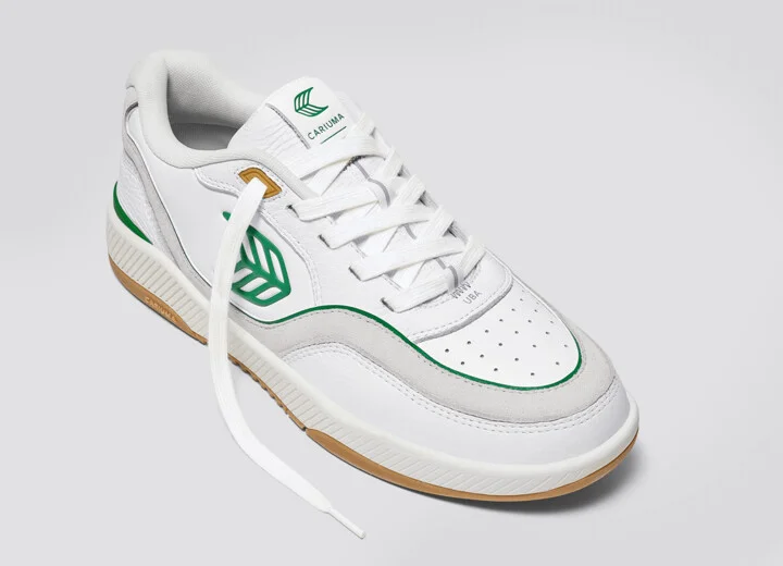 UBA Gum White Leather Green Logo Sneaker Women - Image 4