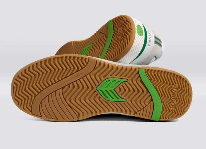 UBA Gum White Leather Green Logo Sneaker Women - Image 6