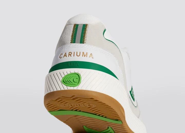 UBA Gum White Leather Green Logo Sneaker Women - Image 7