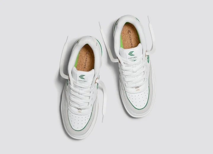 UBA Gum White Leather Green Logo Sneaker Women - Image 8
