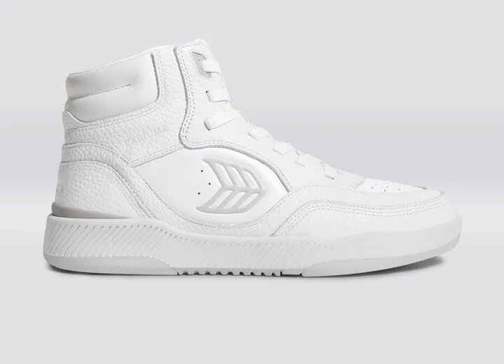 UBA High White Premium Leather Ice Logo Sneaker Women - Image 3