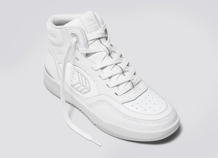 UBA High White Premium Leather Ice Logo Sneaker Women - Image 4