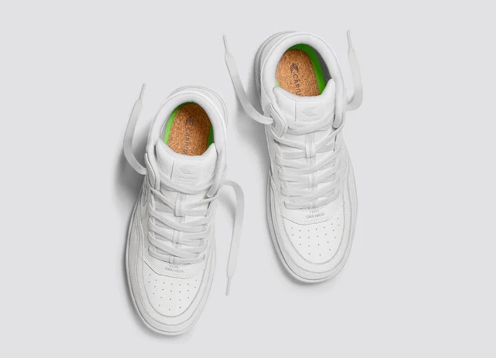 UBA High White Premium Leather Ice Logo Sneaker Women - Image 7