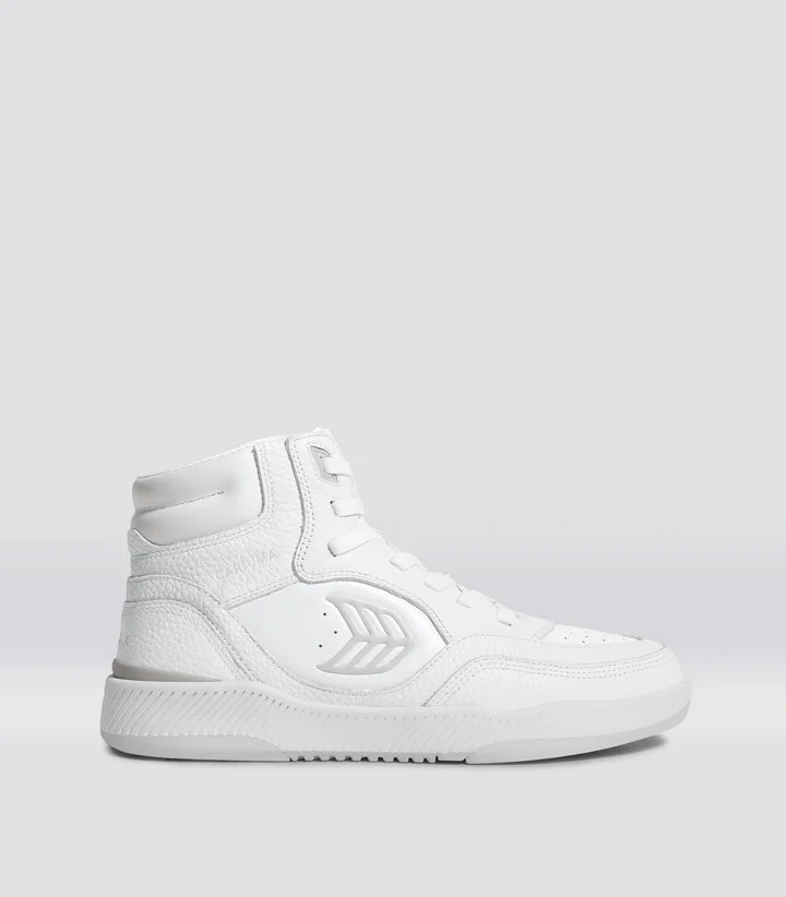 UBA High White Premium Leather Ice Logo Sneaker Women