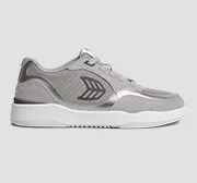 UBA Light Grey Suede and Mesh Charcoal Grey Logo Silver Accents Sneaker Men - Image 9