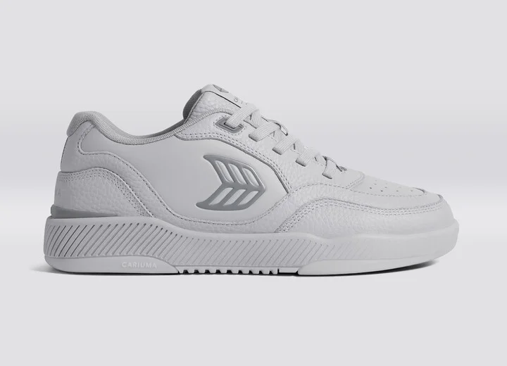 UBA Onyx Grey Leather Steel Grey Logo Sneaker Women - Image 3