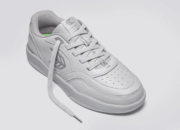 UBA Onyx Grey Leather Steel Grey Logo Sneaker Women - Image 4