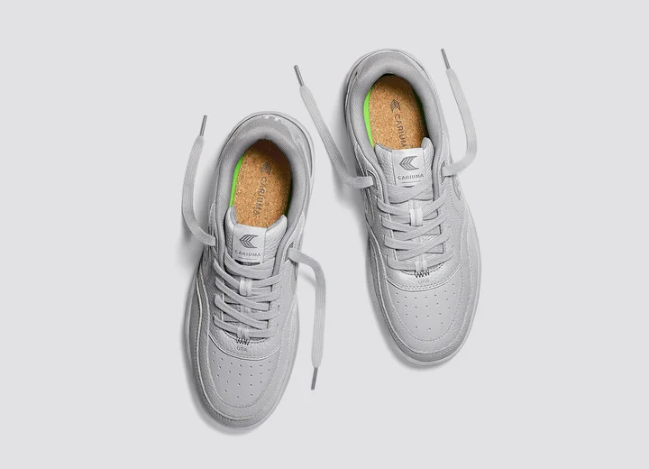UBA Onyx Grey Leather Steel Grey Logo Sneaker Women - Image 8