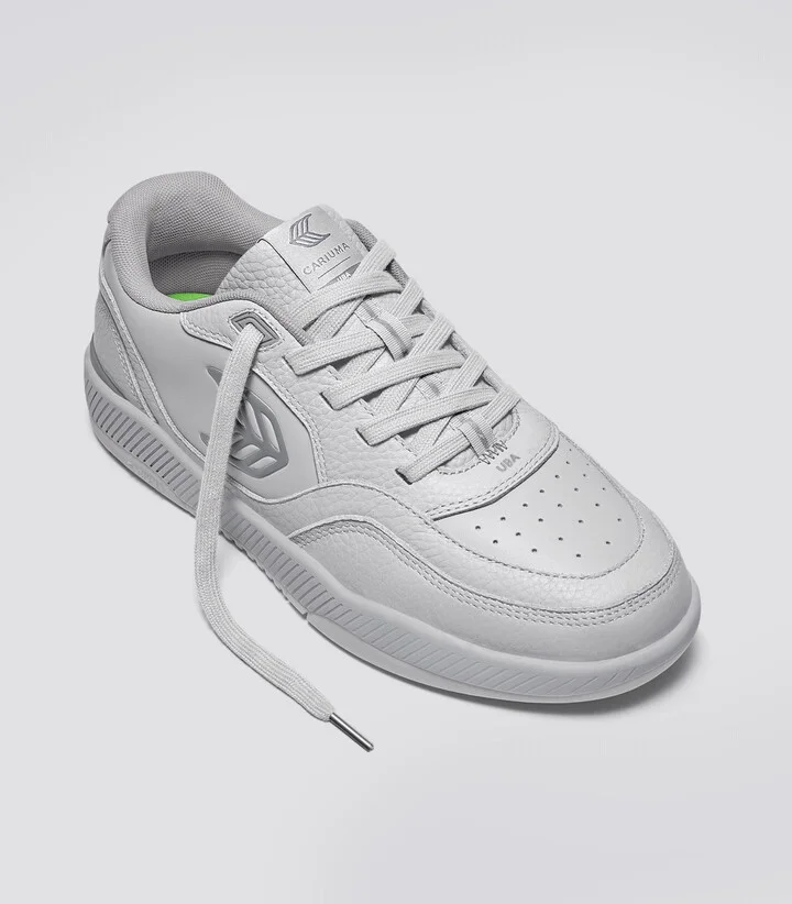 UBA Onyx Grey Leather Steel Grey Logo Sneaker Women - Image 11
