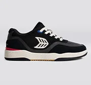 UBA PRO Black Suede and Mesh Ivory Logo Red Sneaker Men - Image 9