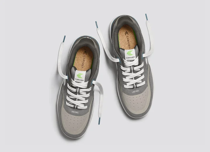 UBA PRO Charcoal Grey Suede and Mesh Ice Logo Sneaker Men - Image 7