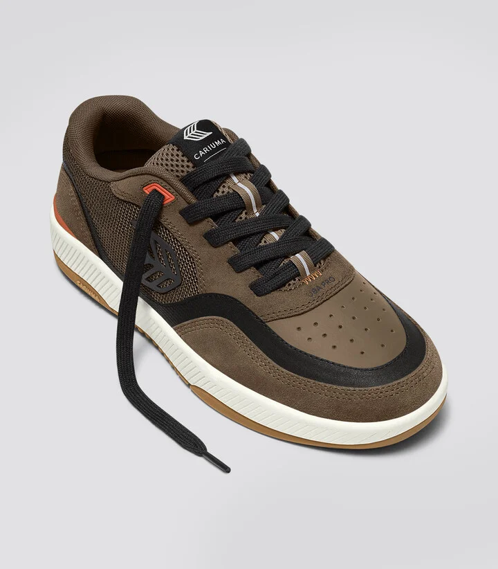 UBA PRO Dark Khaki Suede and Mesh Black Logo Sneaker Men - Image 2