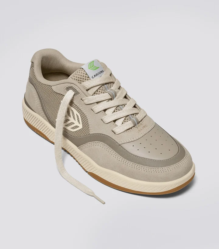 UBA PRO Plaza Taupe Suede and Mesh Almond Milk Logo Sneaker Men - Image 2